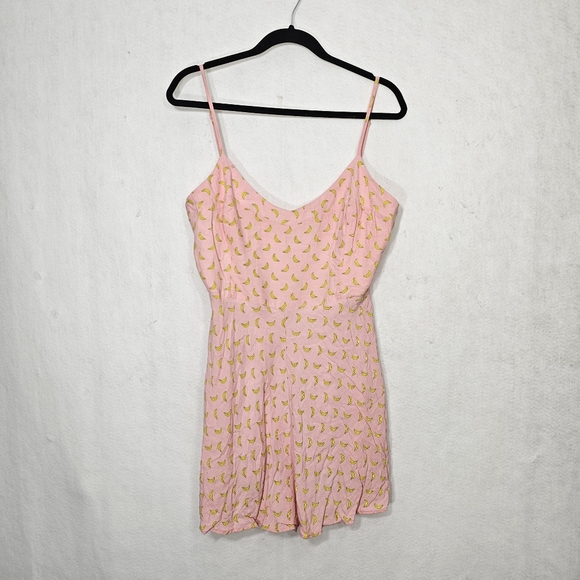Zara Pink Banana Geometric Print Sleeveless Romper Large - Picture 2 of 12